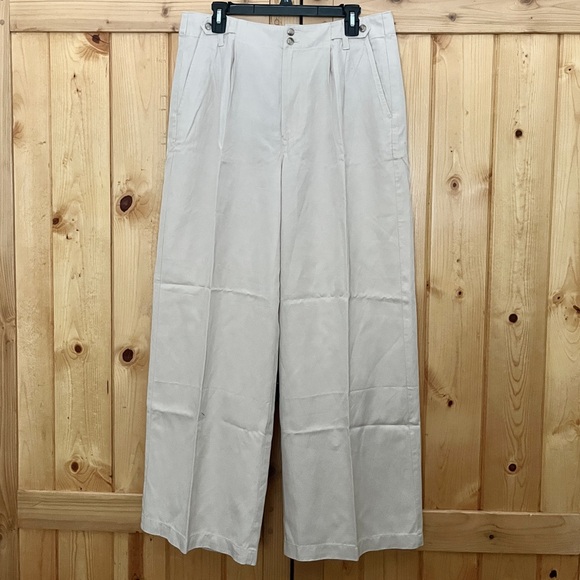 Madewell Pants - NWT Madewell Women’s The Harlow Wide Leg Khaki Pants Harvest Moon Sz 12
